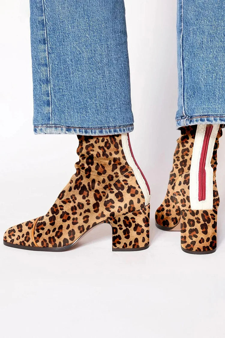 Amandine - Botines Elegantes de Leopardo