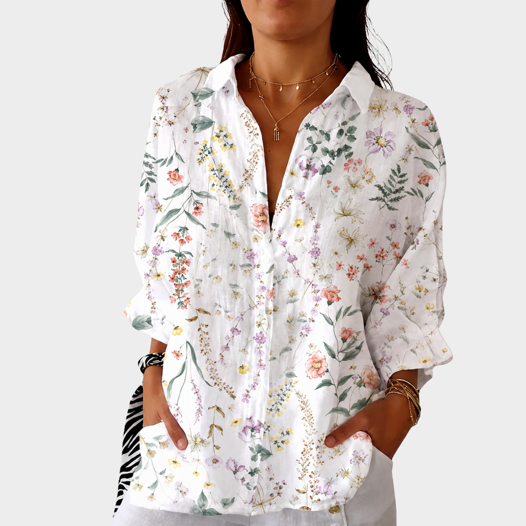 Lorena | Blusa Ligera y Colorida Estampada
