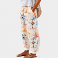 Pantalones Comfort con Flores Pastel