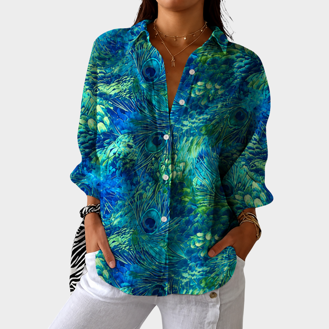 Ámbar | Blusa Ligera y Colorida con Estampado
