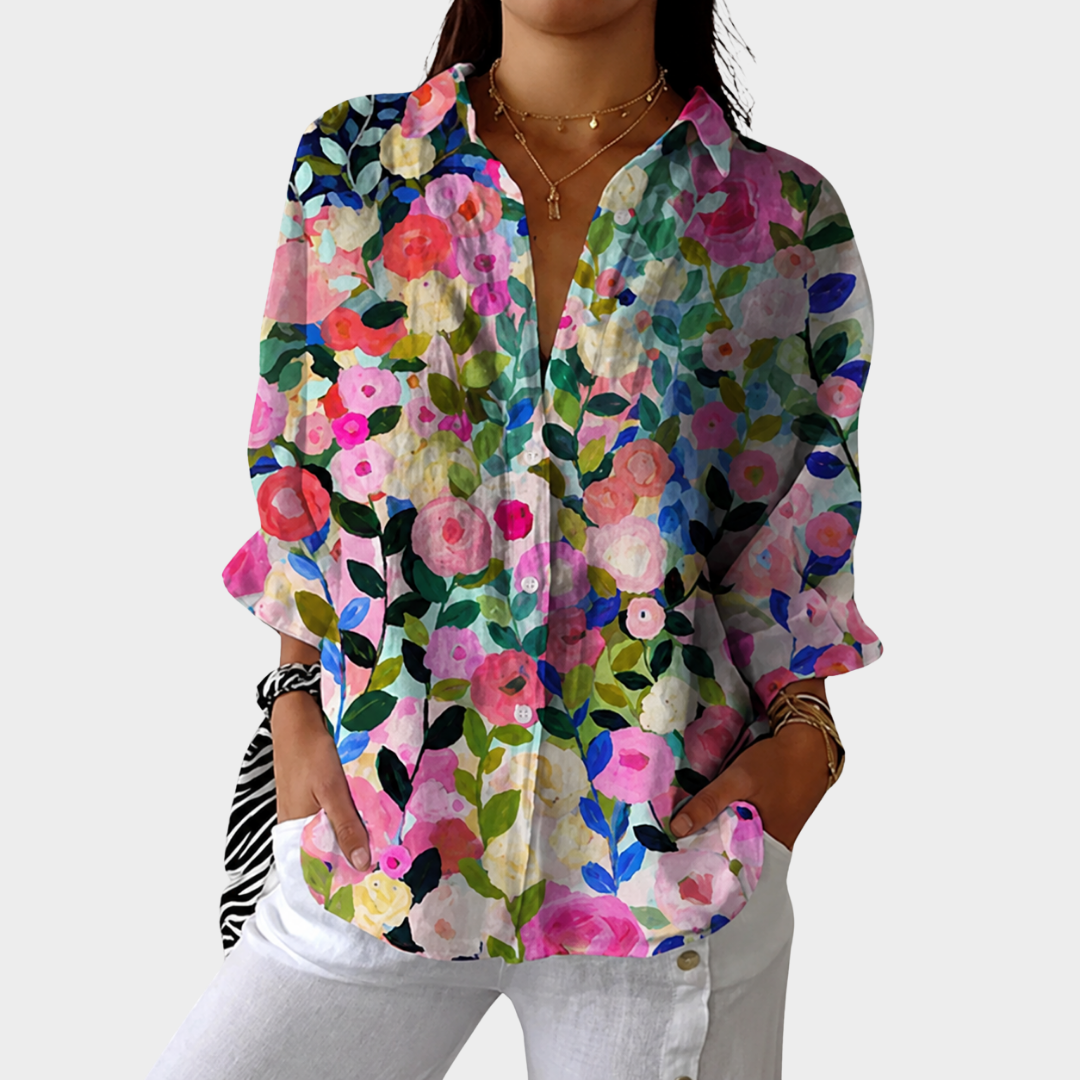 Hortensia | Blusa Ligera y Colorida Estampada