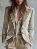 Constance | Blazer Bordado Marfil de Traje