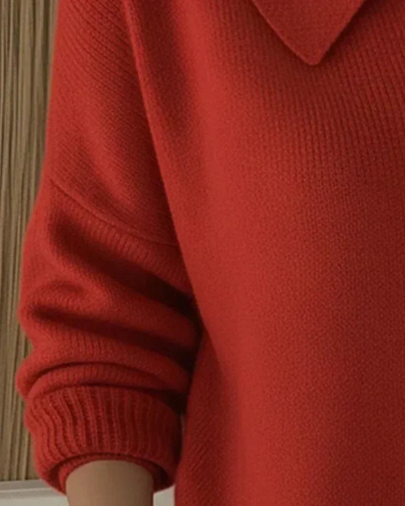 Chaqueta de Punto con Cuello Camisero