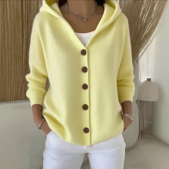 Chaqueta de Punto con Capucha