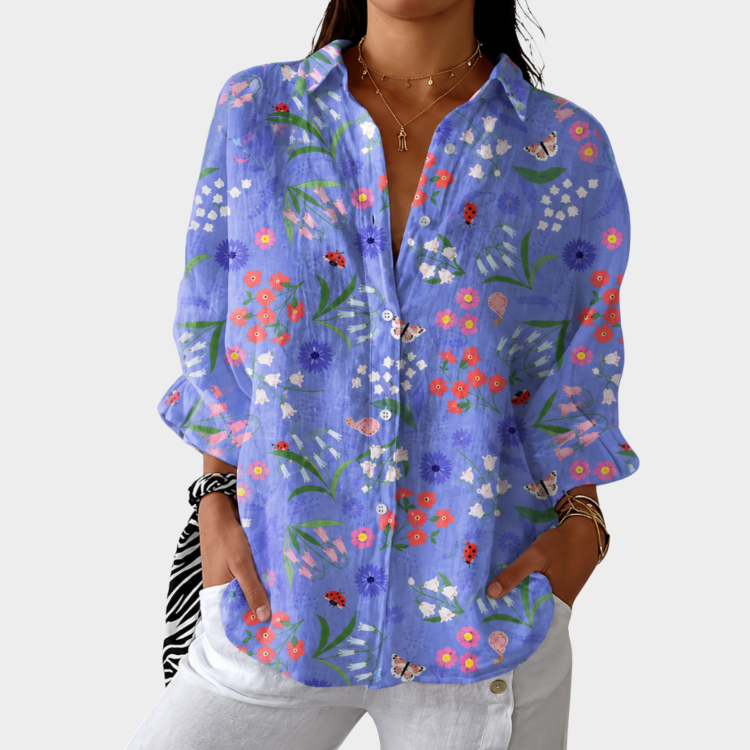 Estefanía | Blusa Ligera y Colorida Estampada