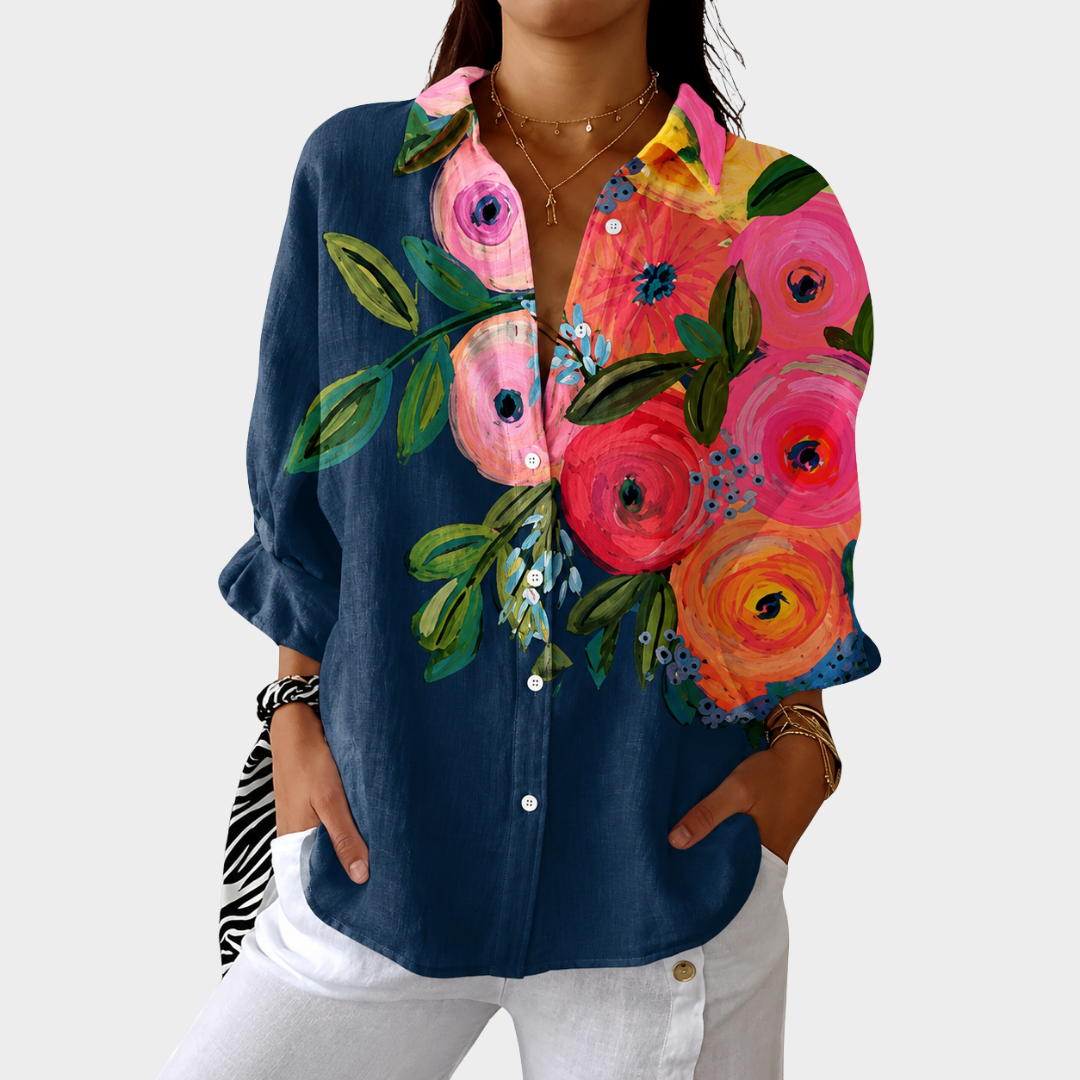 Viviana | Blusa Ligera y Colorida Estampada