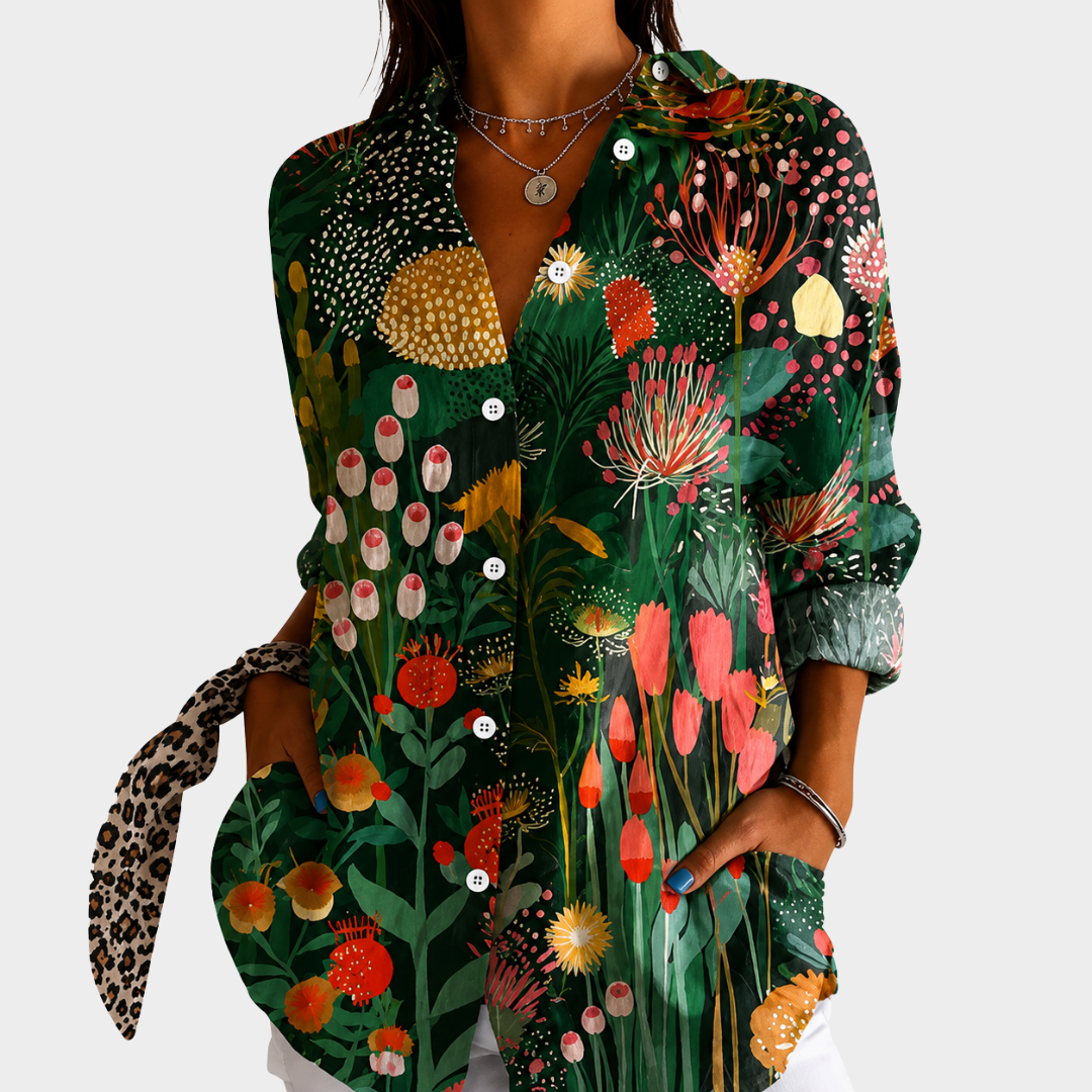 Petra | Blusa Llamativa Jardín de Medianoche
