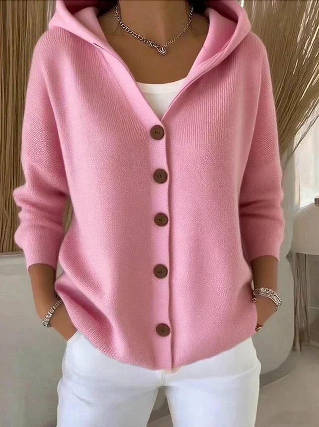 Chaqueta de Punto con Capucha