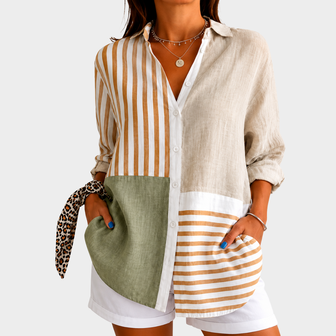 Gisela | Blusa de Patchwork Armonía Costera