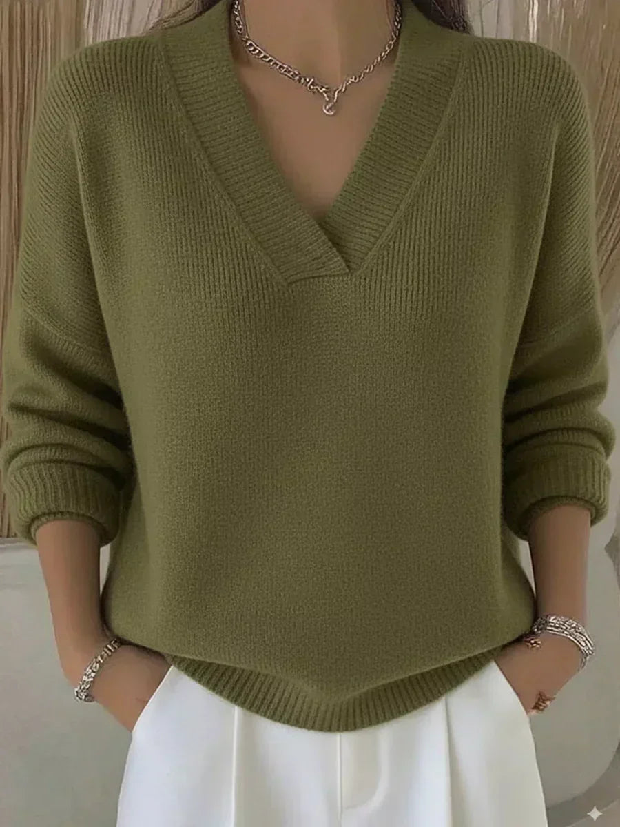 Jersey Holgado con Cuello de Pico