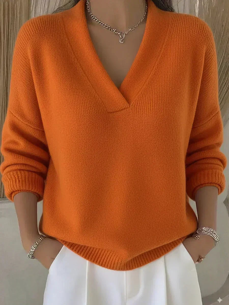 Jersey Holgado con Cuello de Pico