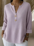Camisa Henley Gofrada con Botones