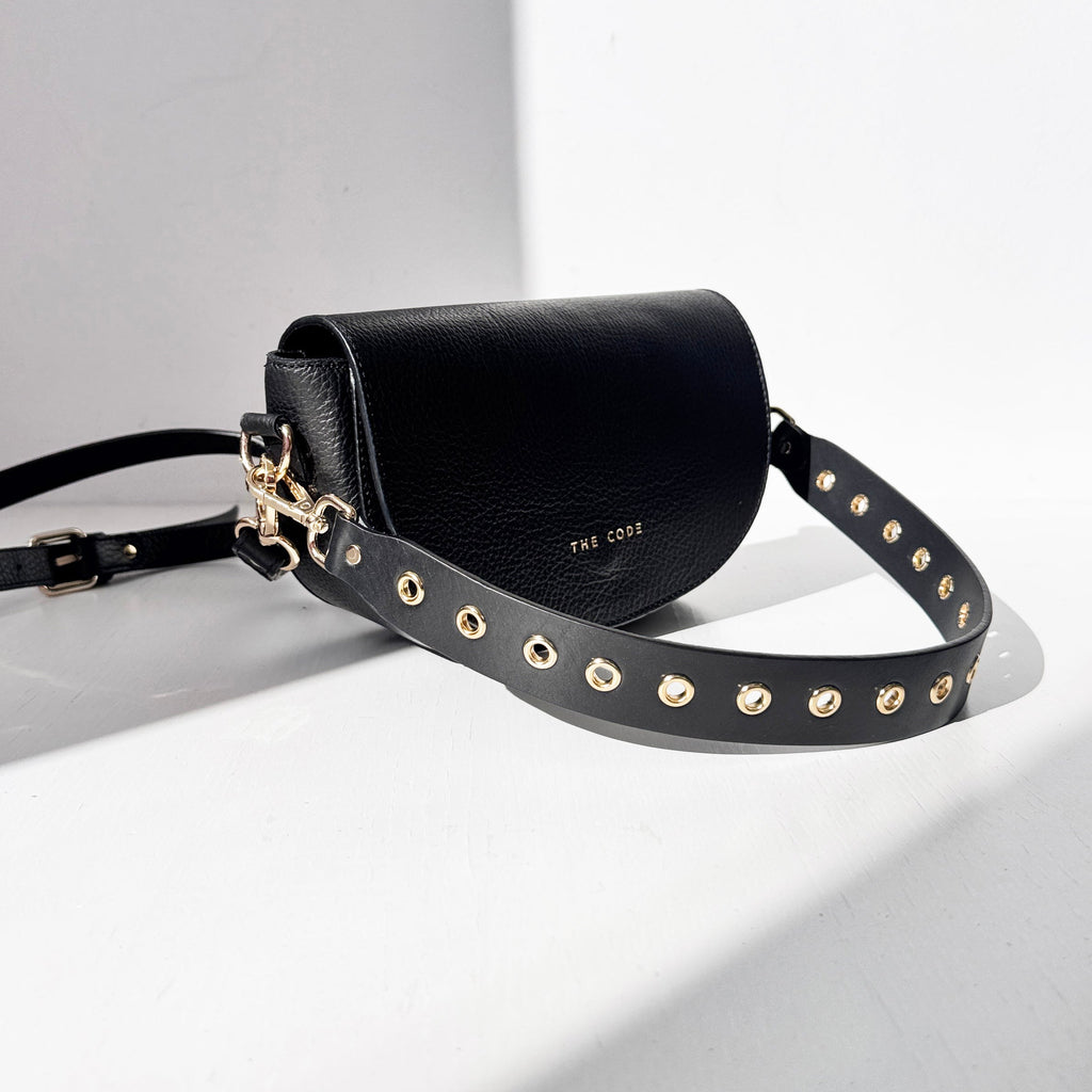 Bandolera Rock negro liso