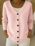 Chaqueta de Punto Acolchada con Botones