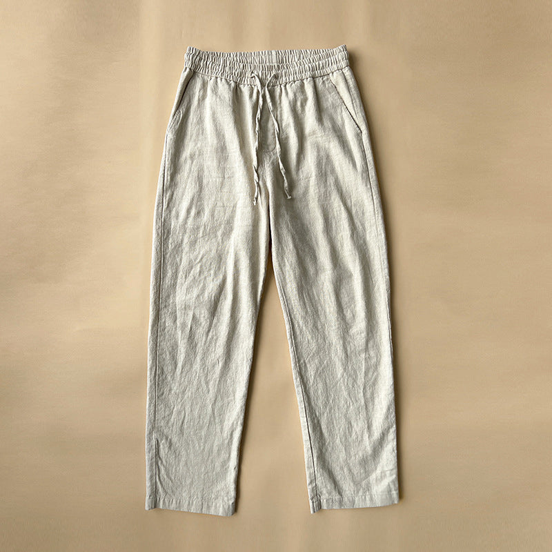 Pantalón Relaxed Fit de Lino Premium