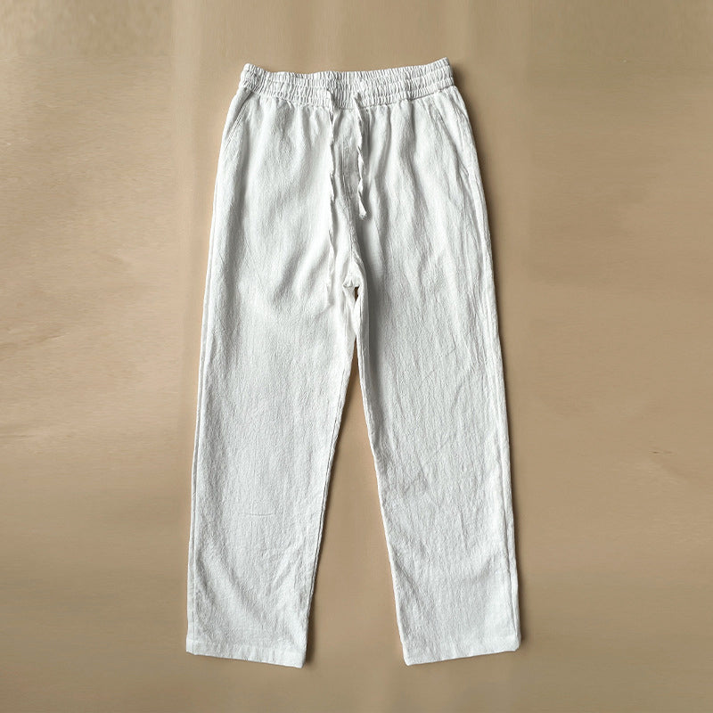 Pantalón Relaxed Fit de Lino Premium