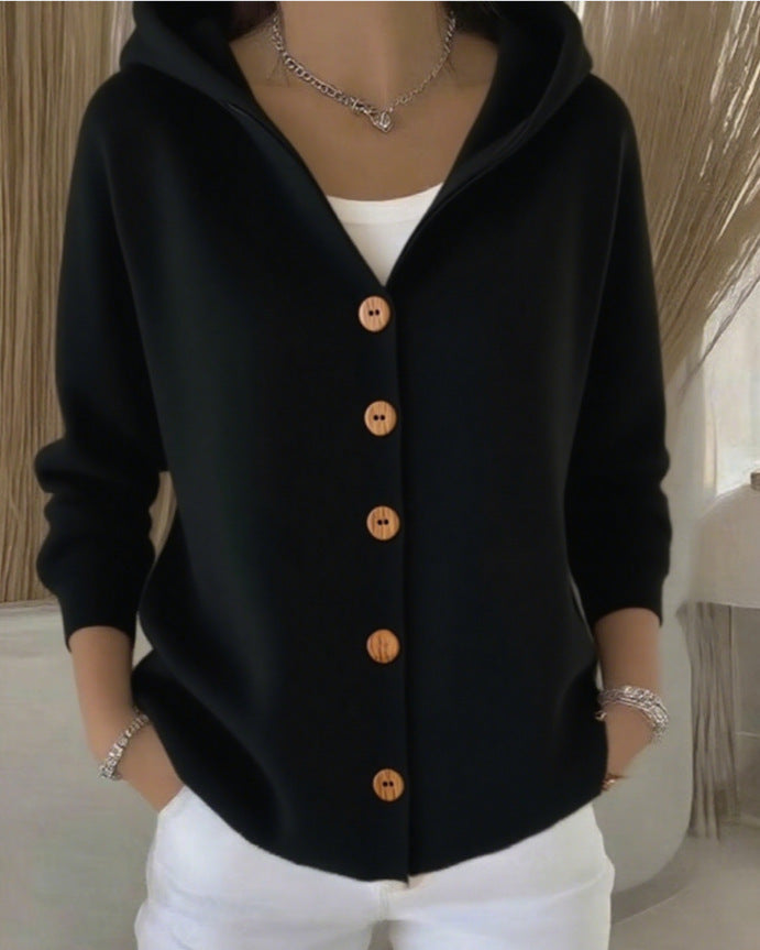 Chaqueta de Punto con Capucha
