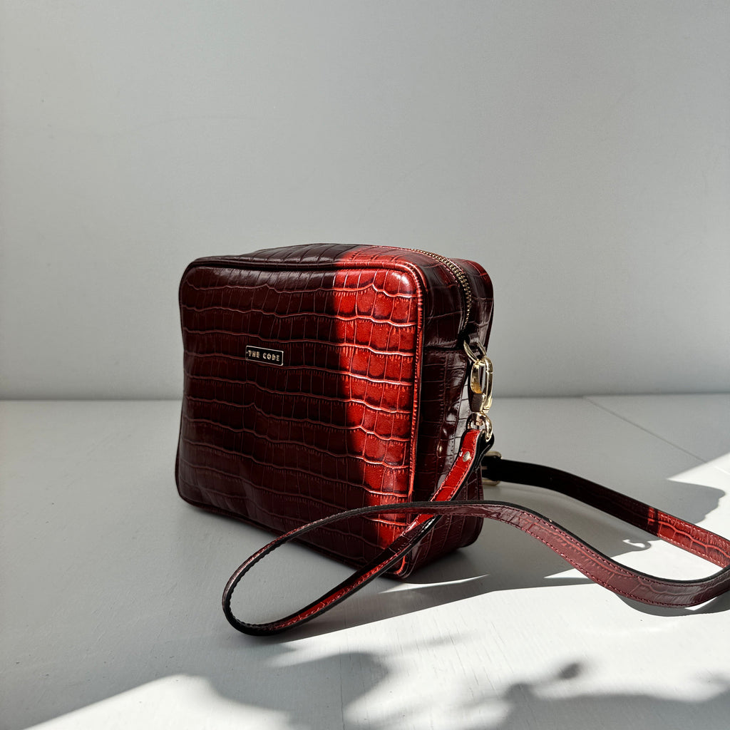 Bandolera marrón praliné