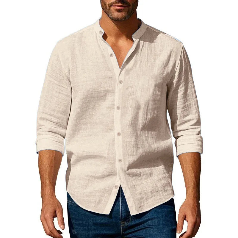 Camisa de Verano en Algodón y Lino