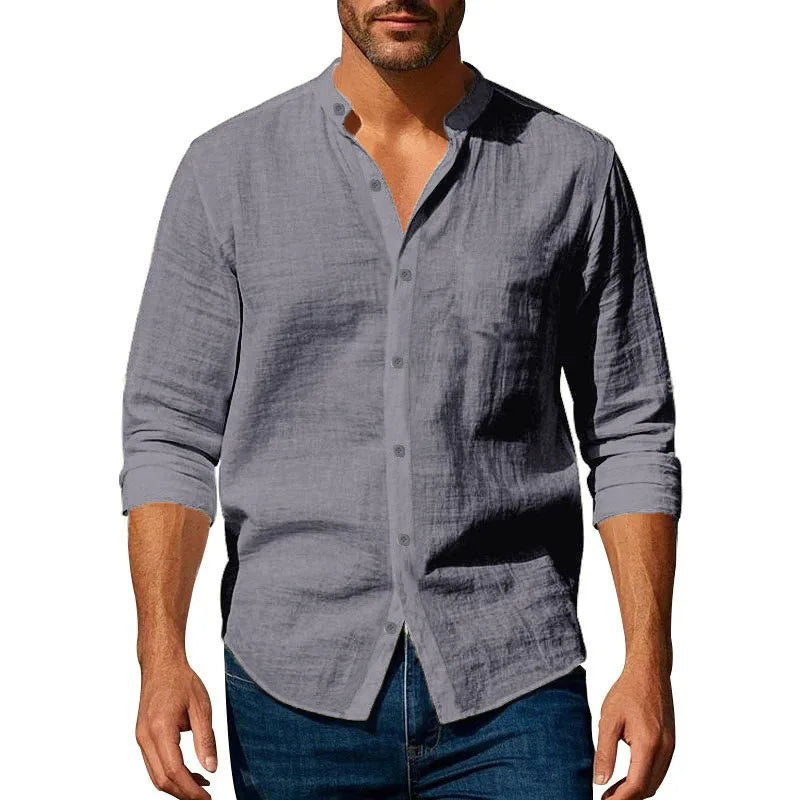 Camisa de Verano en Algodón y Lino