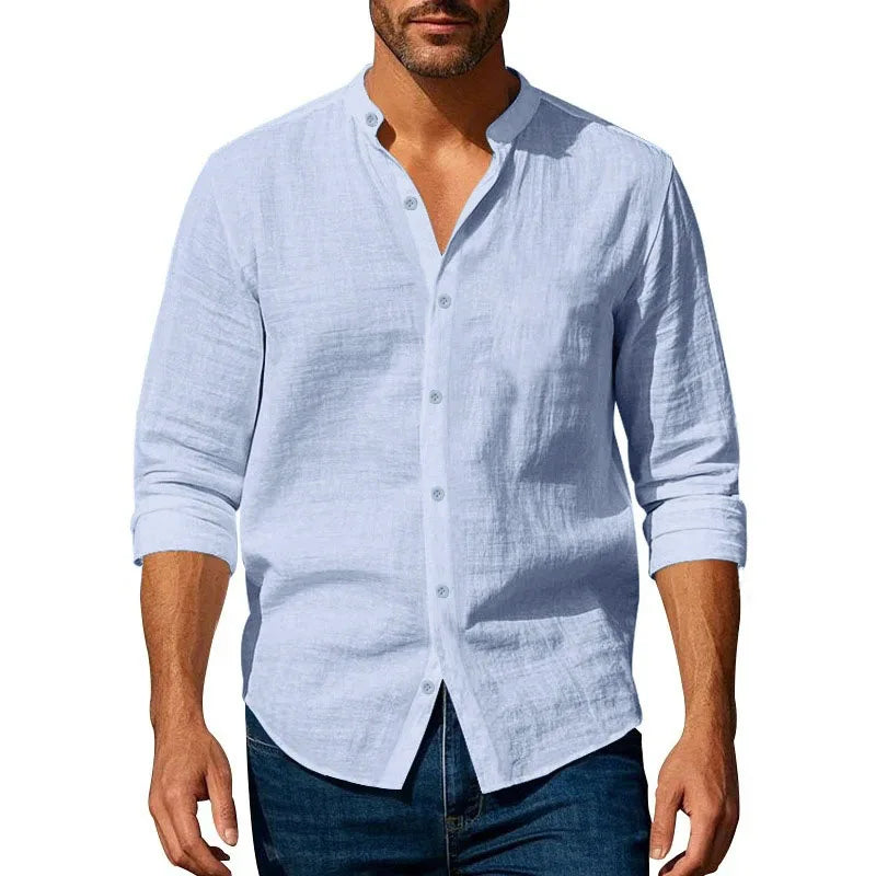 Camisa de Verano en Algodón y Lino