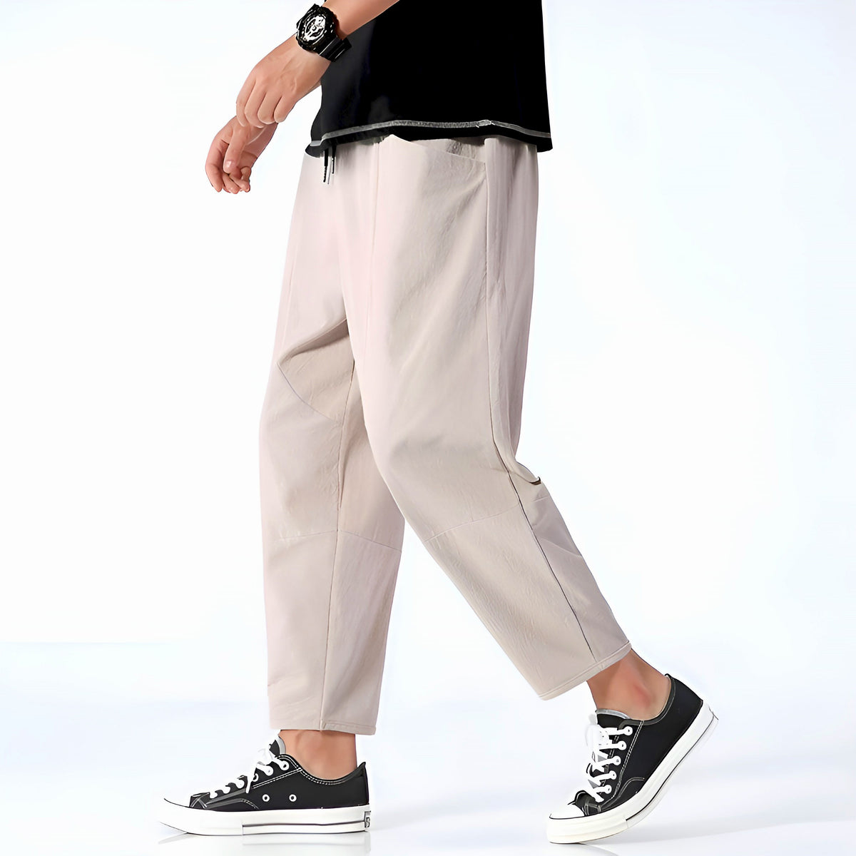 Urban Ease Cropped Cotton Pants