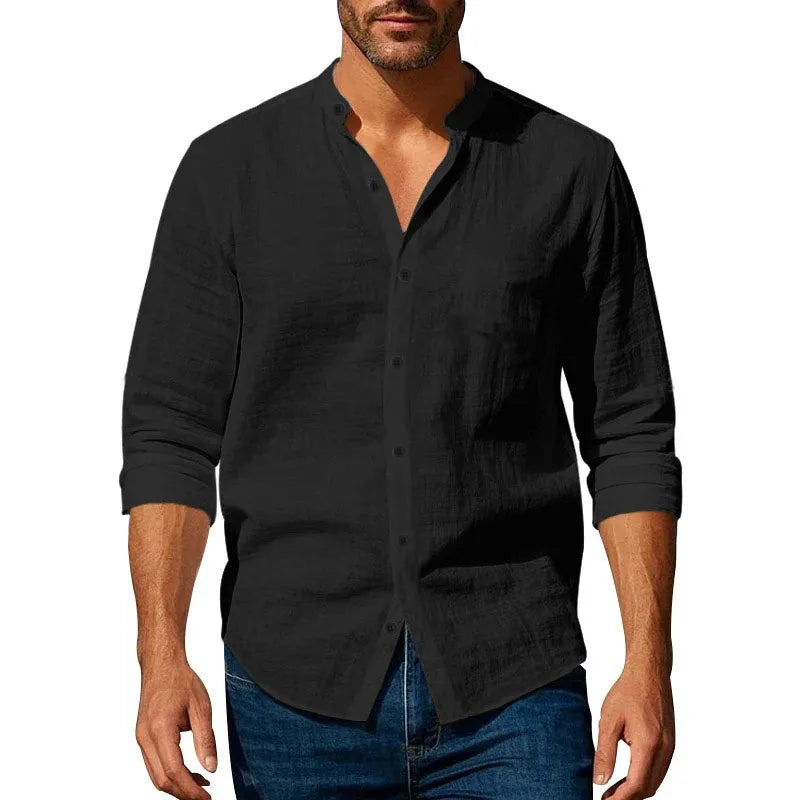 Camisa de Verano en Algodón y Lino