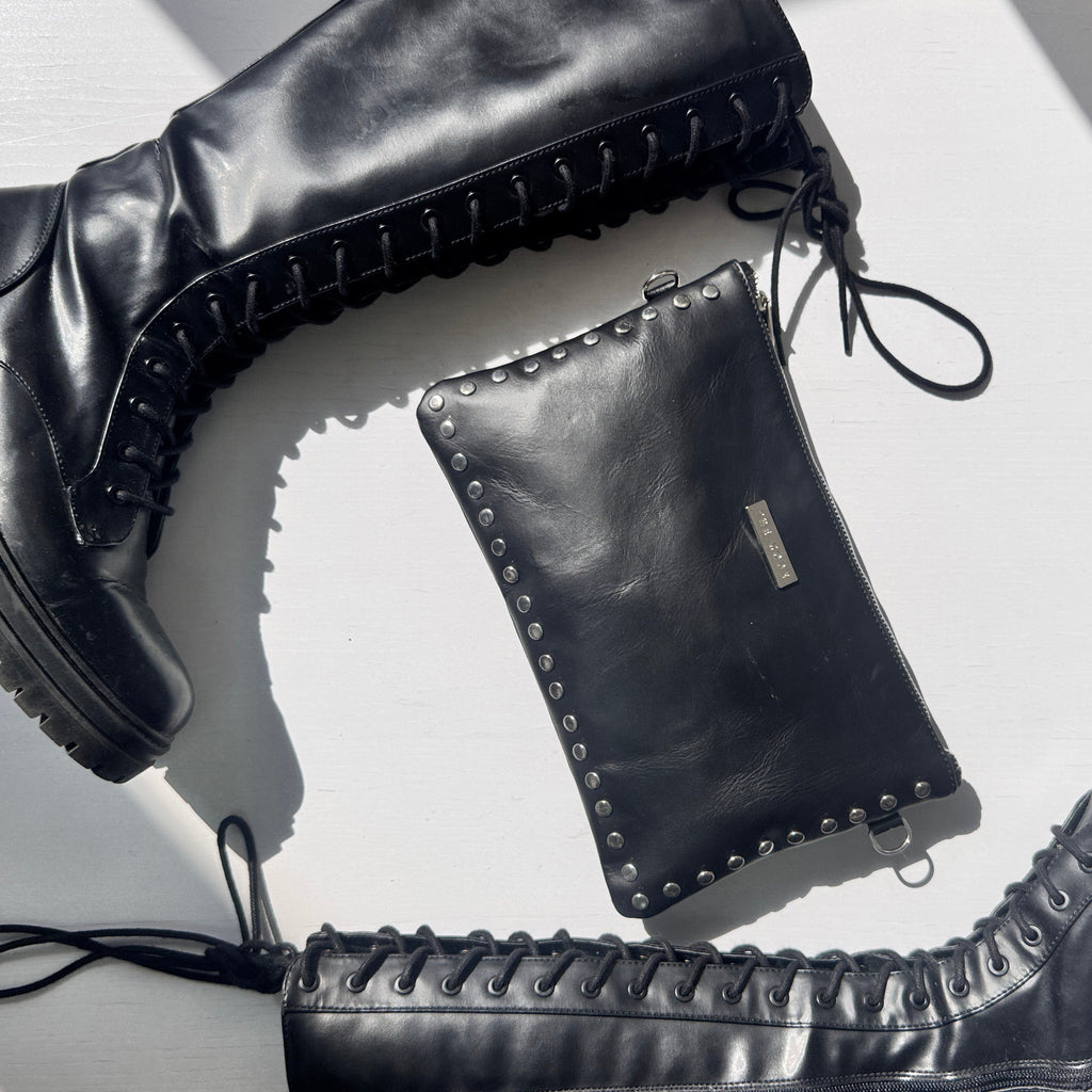 Bandolera tachas negro