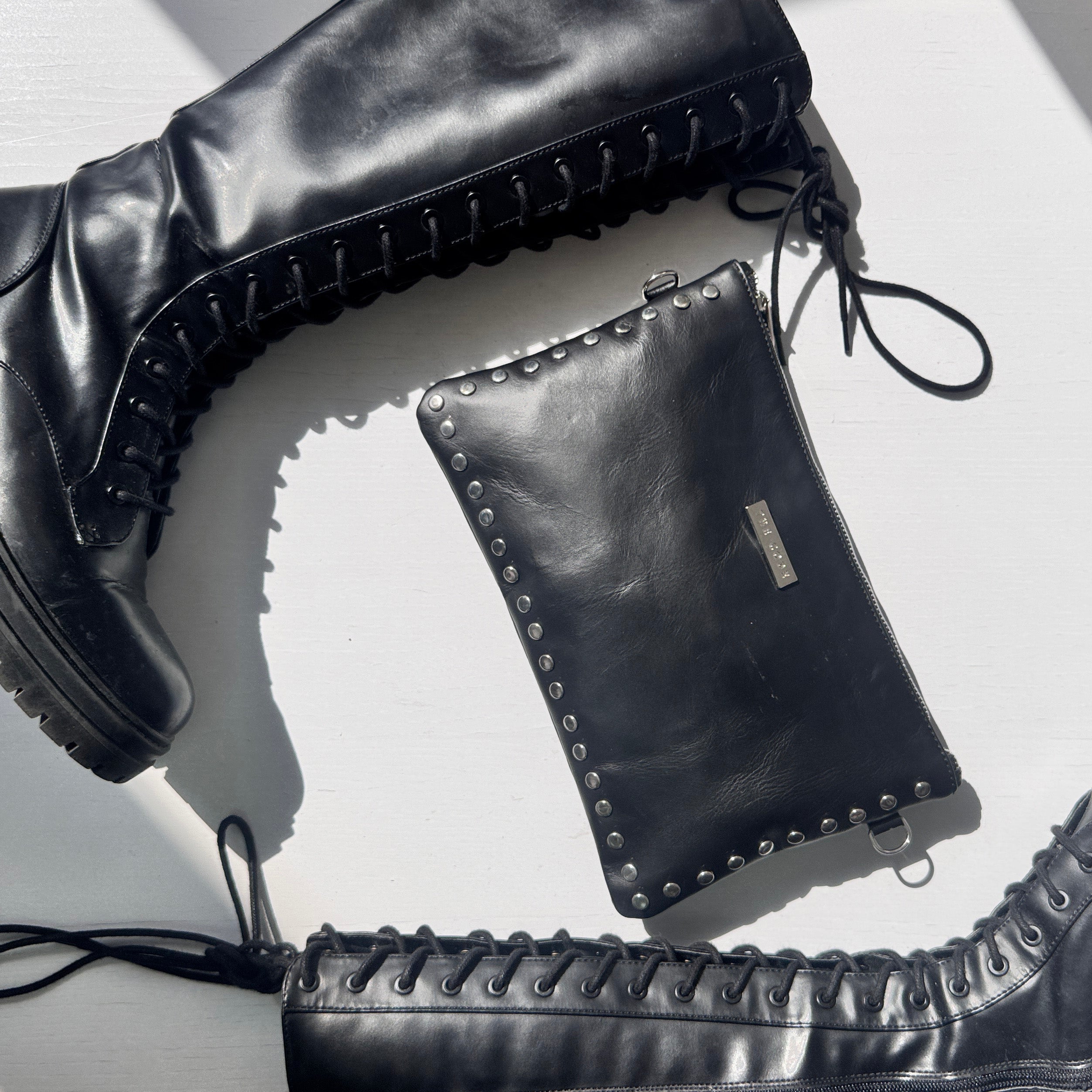 Bandolera tachas negro