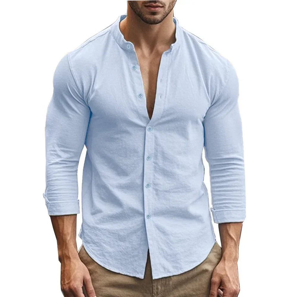 Camisa Celeste de Verano