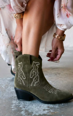 Élise - Botines Cortos de Ante