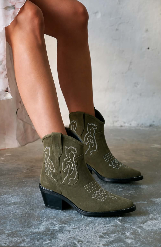 Élise - Botines Cortos de Ante