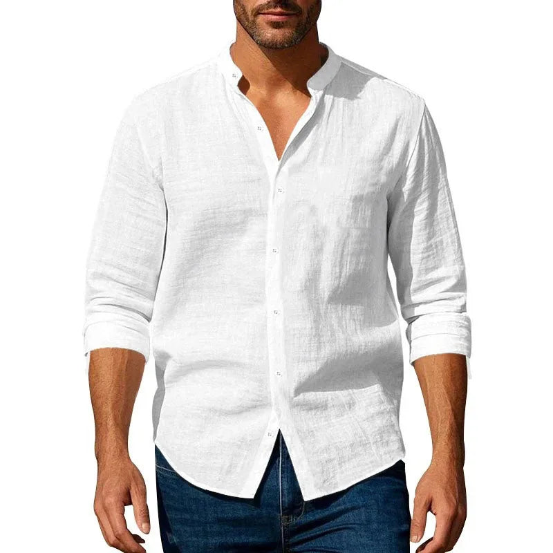 Camisa de Verano en Algodón y Lino