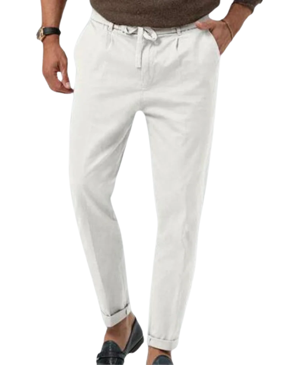 Pantalón Blanco con Diseño Limpio