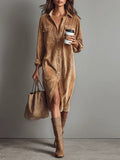 Rosaria – Vestido Midi Amplio con Bolsillos Dobles