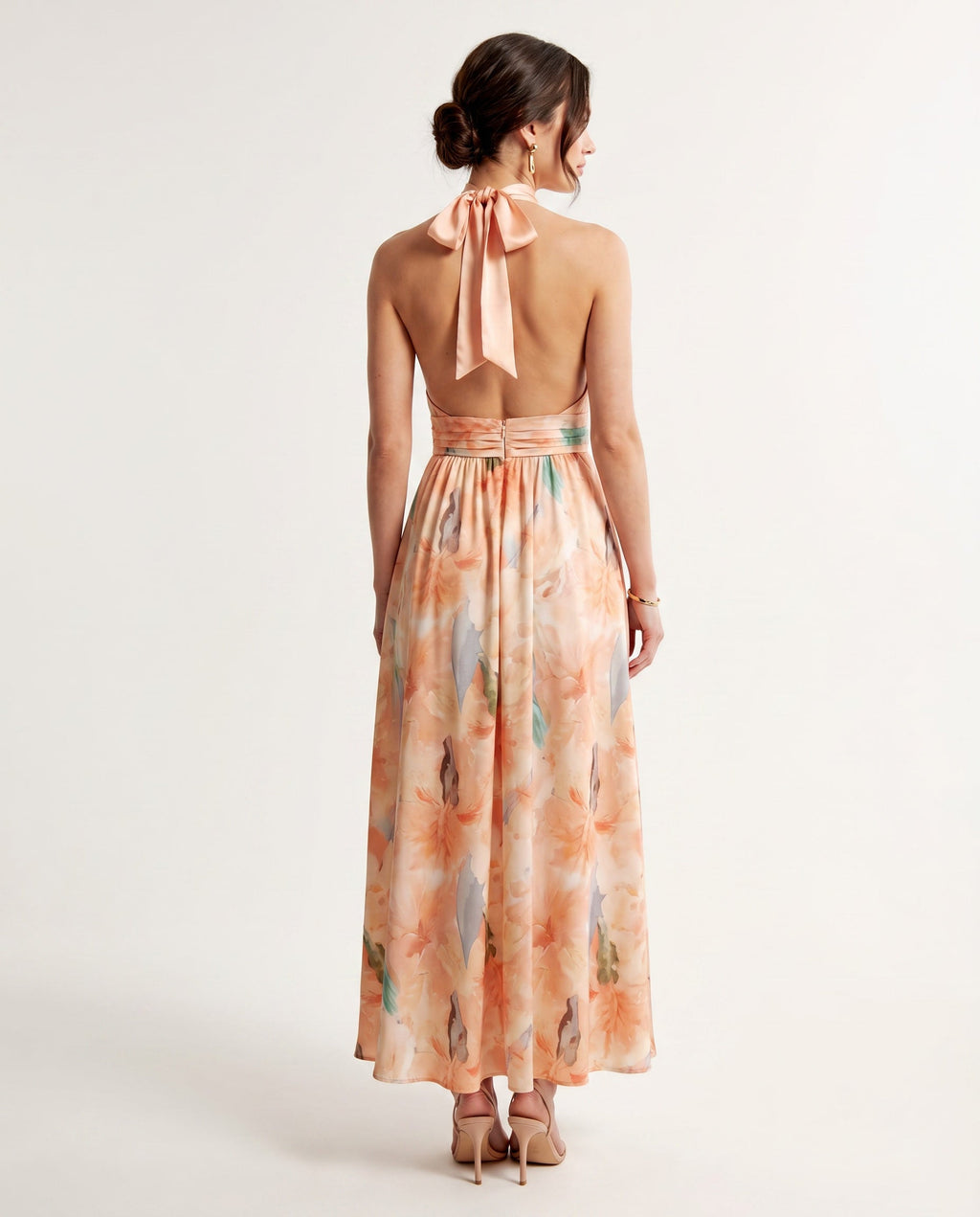 Sofía | Elegante vestido con estampado floral acuarela