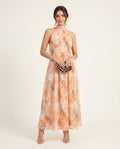 Sofía | Elegante vestido con estampado floral acuarela