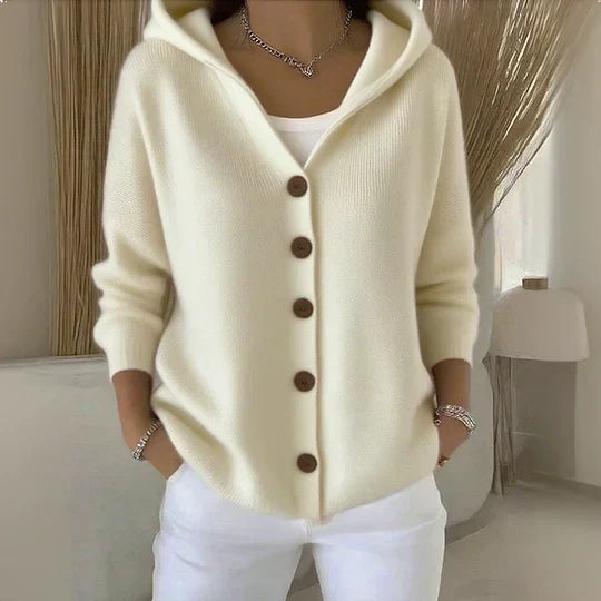 Chaqueta de Punto con Capucha