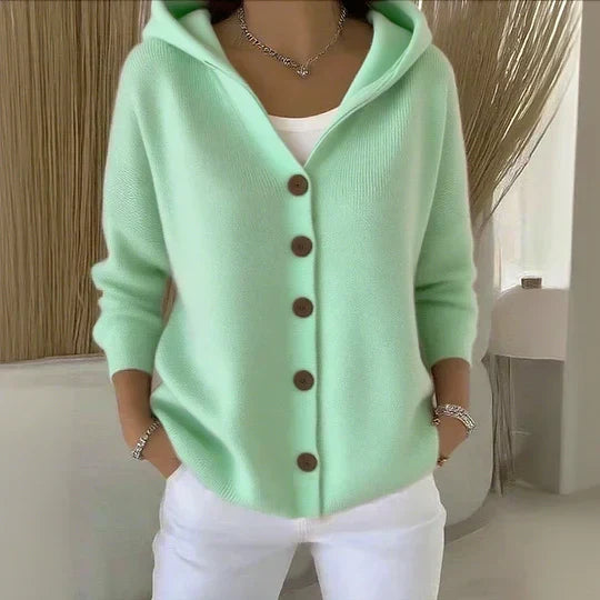 Chaqueta de Punto con Capucha