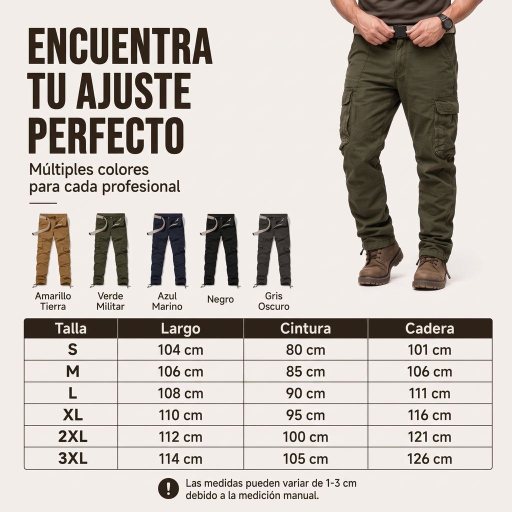 ⏰ Último día de rebajas – DESCUENTO 50% ✨Pantalones cargo tácticos multibolsillos para hombre