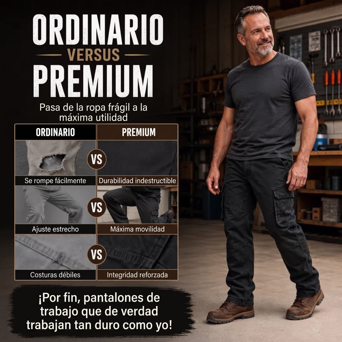 ⏰ Último día de rebajas – DESCUENTO 50% ✨Pantalones cargo tácticos multibolsillos para hombre