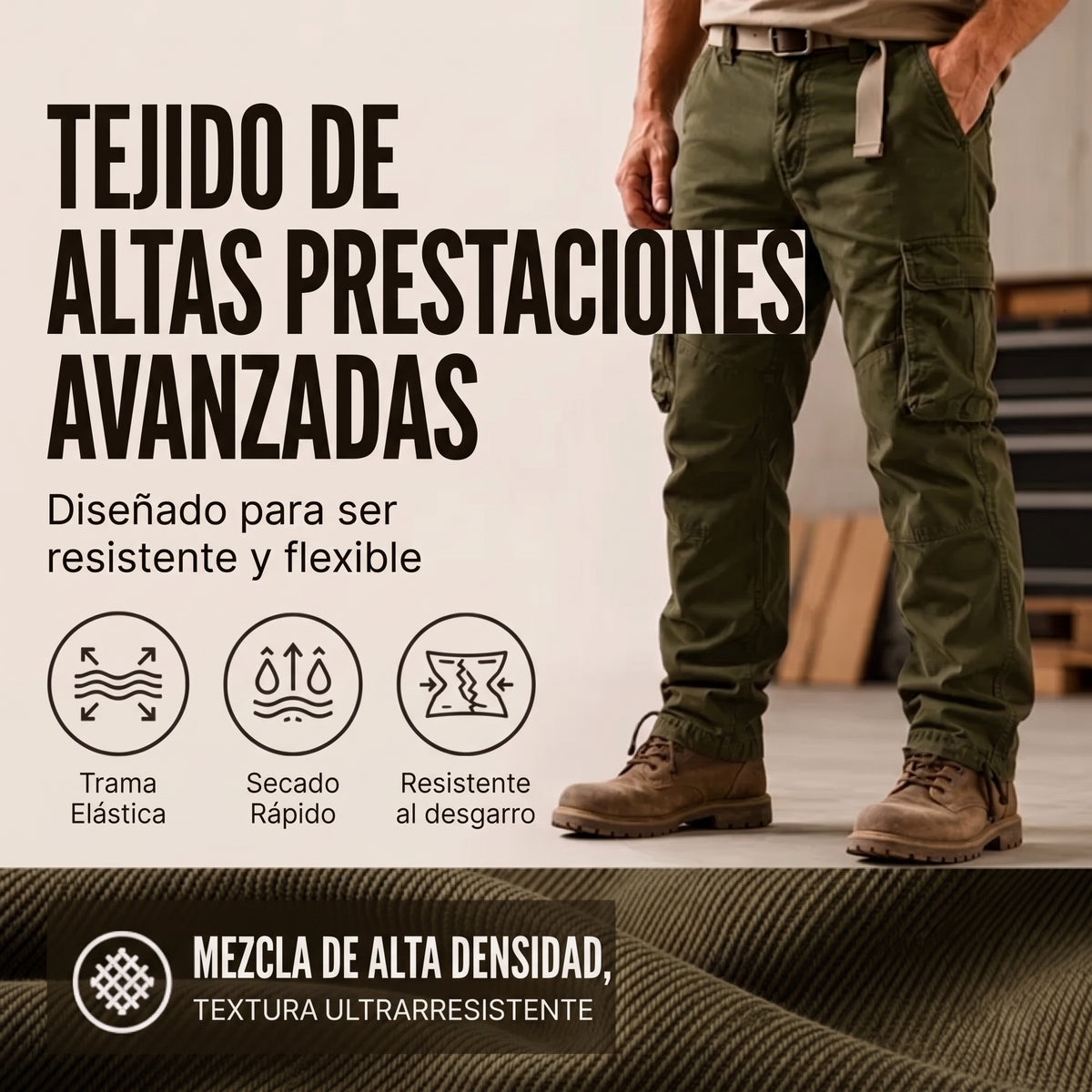 ⏰ Último día de rebajas – DESCUENTO 50% ✨Pantalones cargo tácticos multibolsillos para hombre