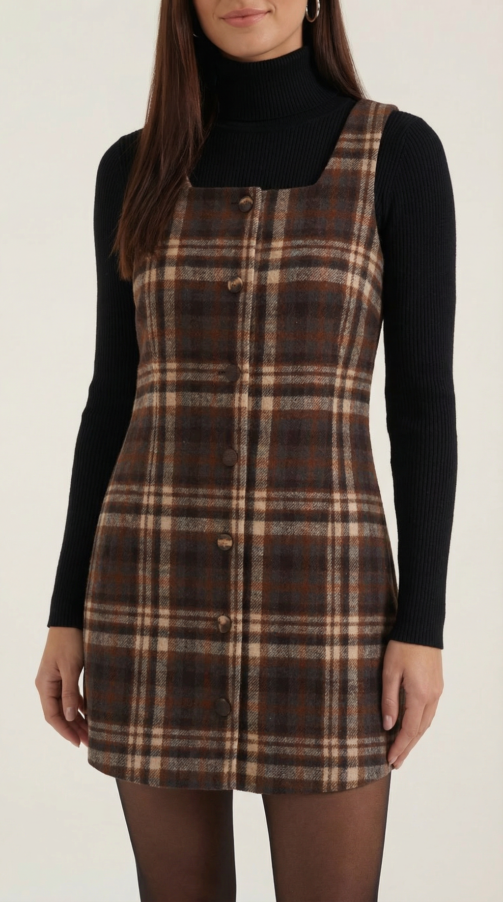Vestido Mini A-Line de Cuadros Annette
