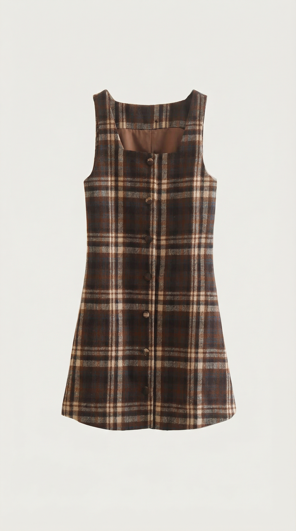 Vestido Mini A-Line de Cuadros Annette