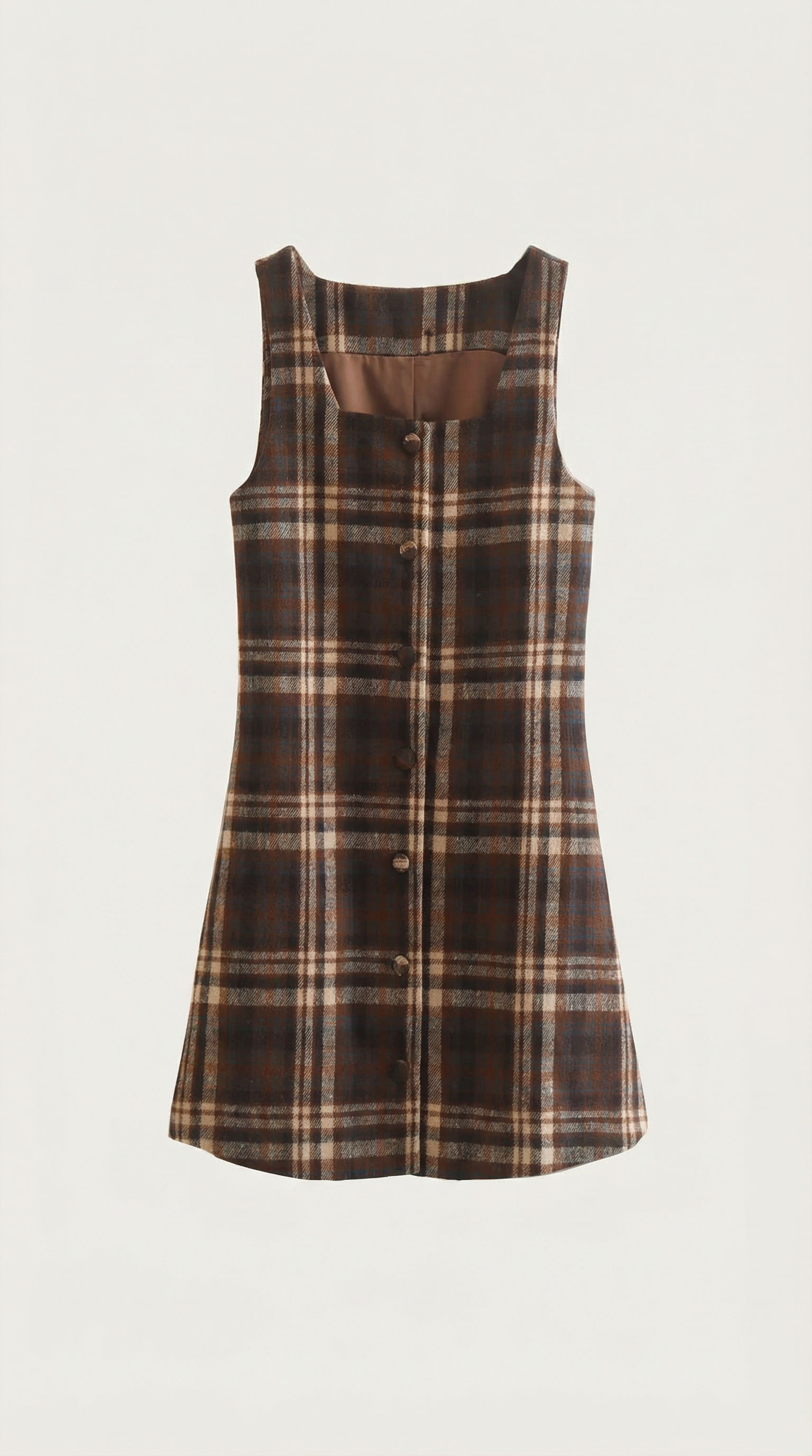 Vestido Mini A-Line de Cuadros Annette