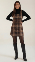 Vestido Mini A-Line de Cuadros Annette