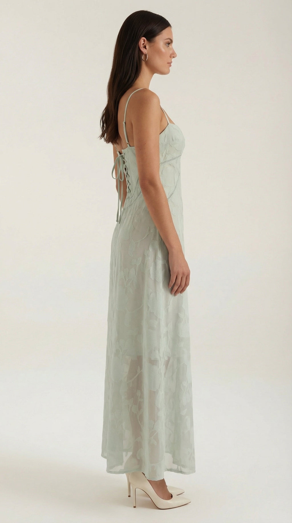 Vestido Largo de Encaje