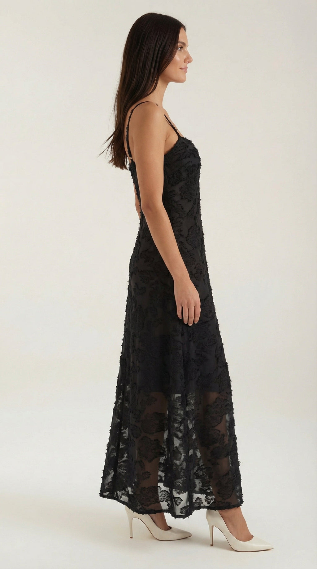 Vestido Largo de Encaje