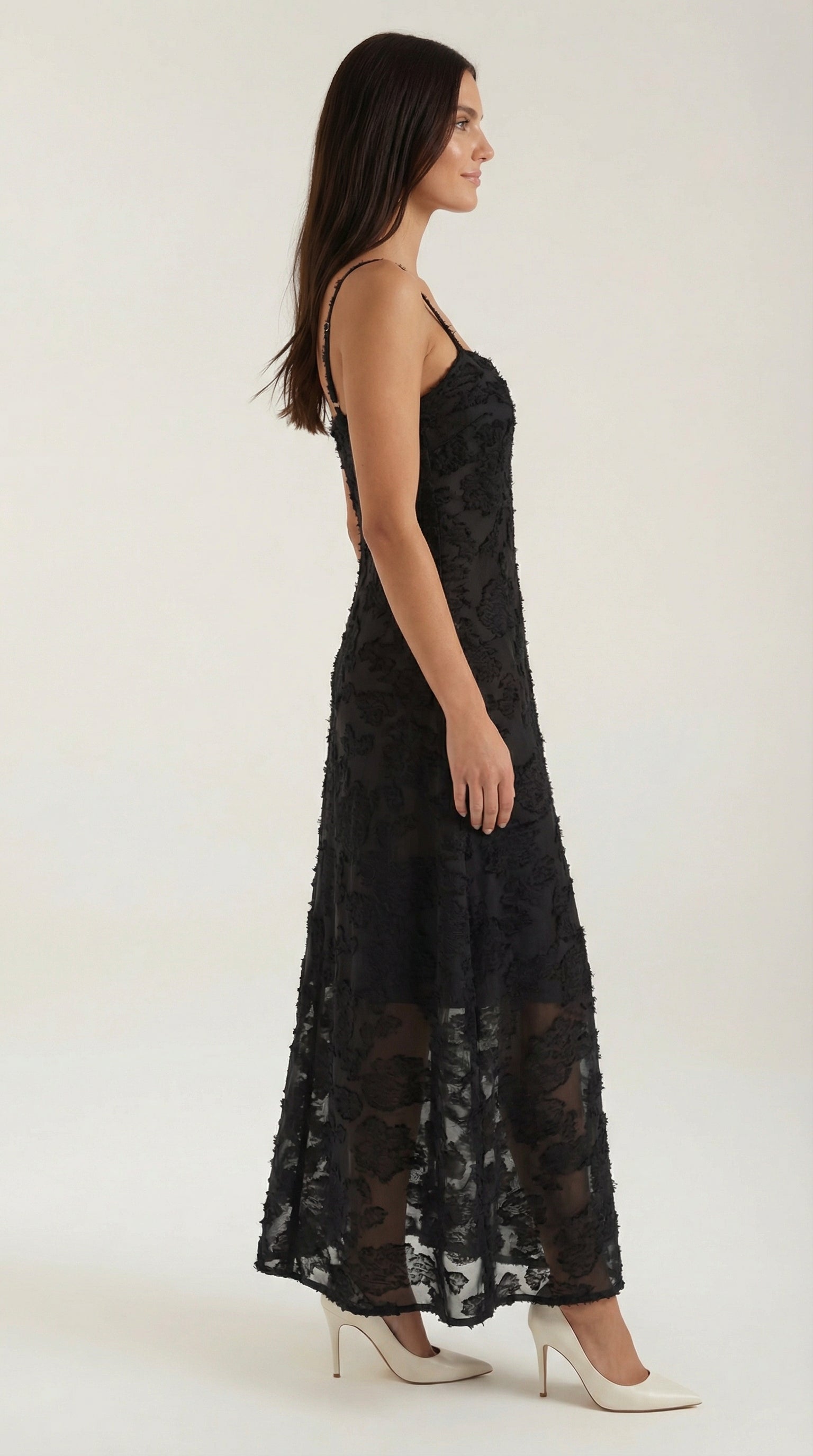 Vestido Largo de Encaje