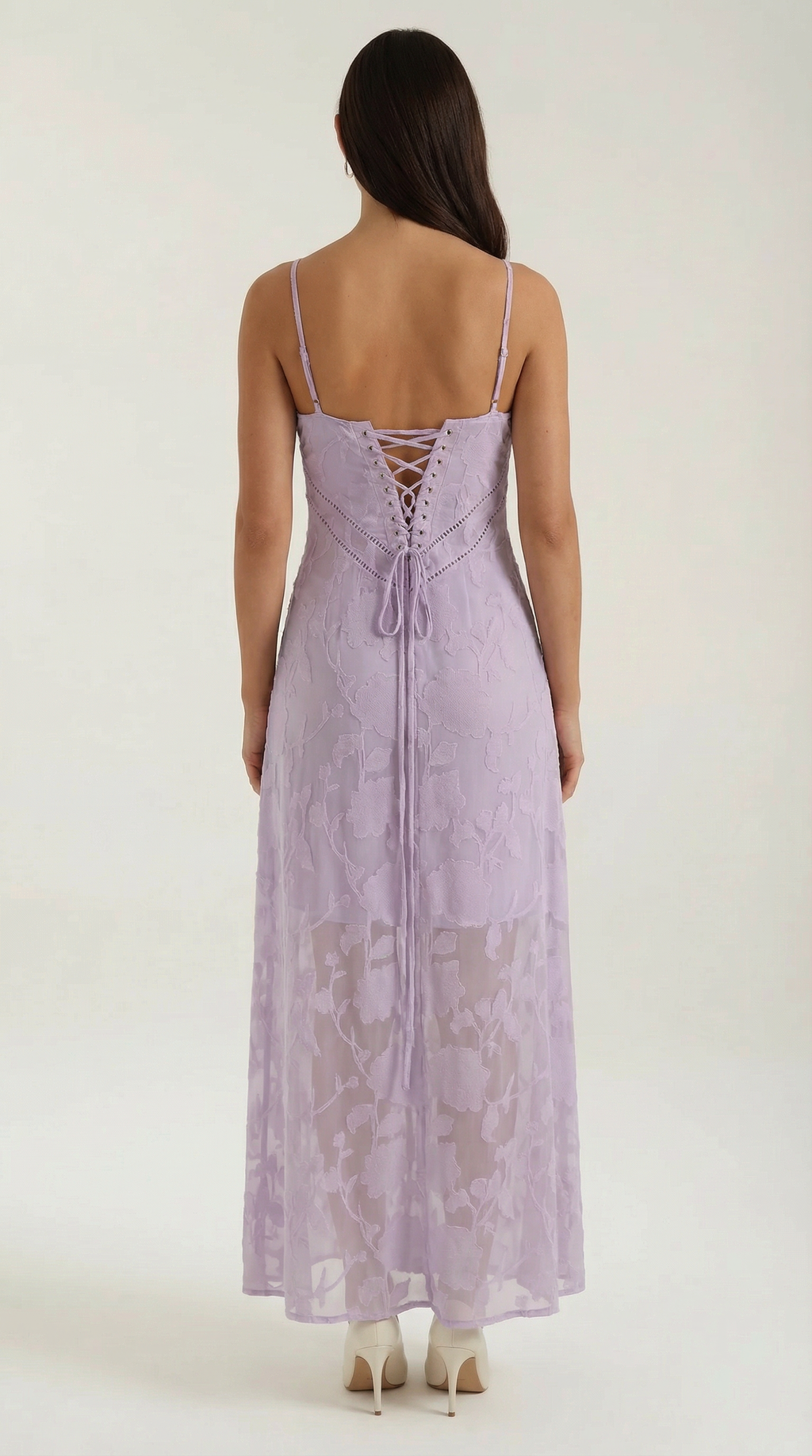 Vestido Largo de Encaje